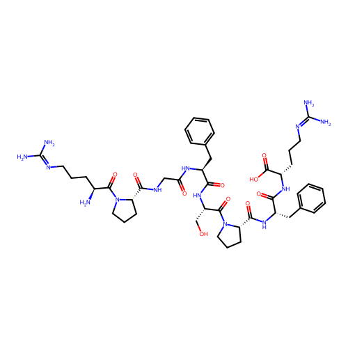 bradykinin, des-Pro(3)- structure