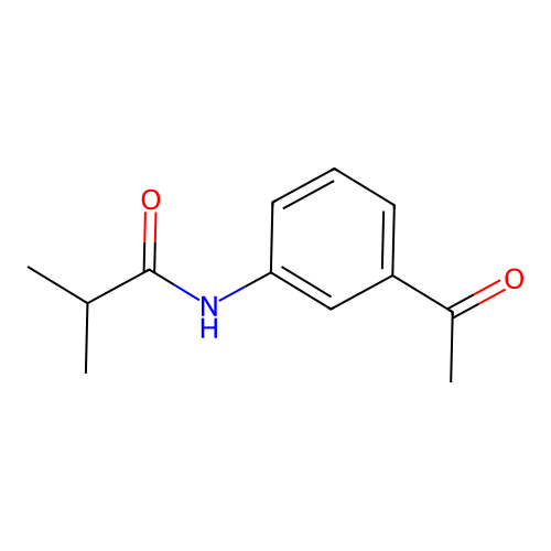 N-(3-acetylphenyl)-2-methylpropanamide structure