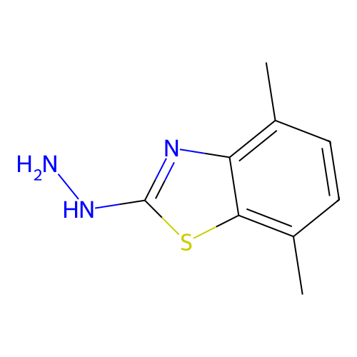 2-Hydrazino-4,7-dimethyl-1,3-benzothiazole structure