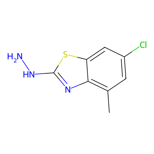 6-Chloro-2-hydrazinylidene-4-methyl-2,3-dihydro-1,3-benzothiazole structure