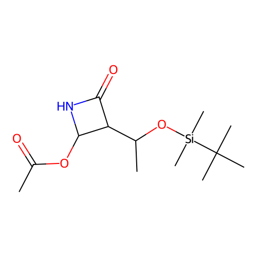 [3-[1-[Tert-butyl(dimethyl)silyl]oxyethyl]-4-oxo-azetidin-2-yl] acetate structure