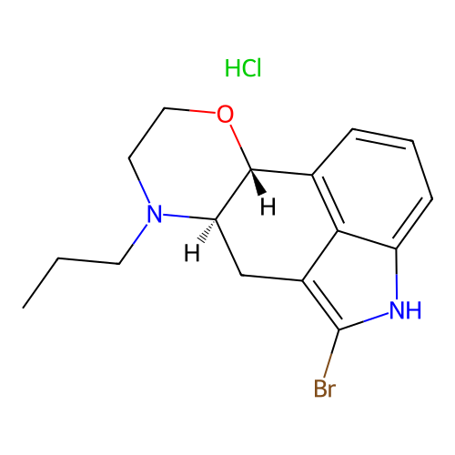 9-Oxaergoline, 2-bromo-6-propyl-, monohydrochloride, (+-)- structure