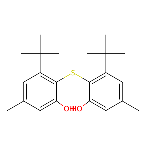 2,2'-Sulfanediylbis(3-tert-butyl-5-methylphenol) structure
