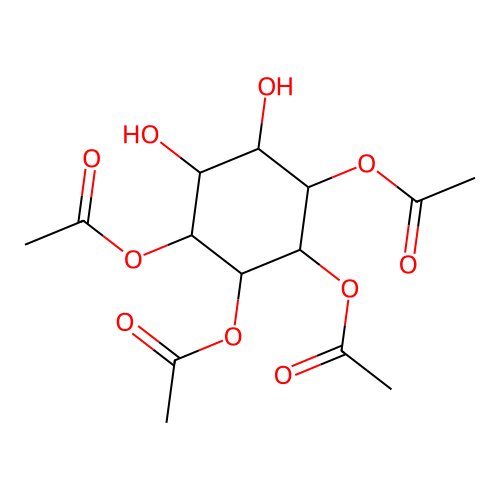 (2,3,4-Triacetyloxy-5,6-dihydroxycyclohexyl) acetate structure