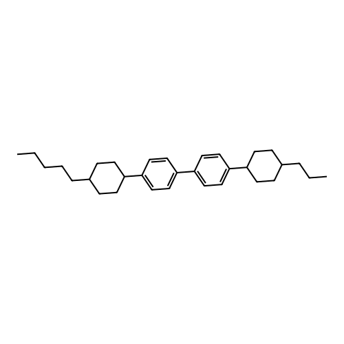 (trans(trans))-4-(4-Pentylcyclohexyl)-4'-(4-propylcyclohexyl)biphenyl structure