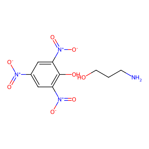 2,4,6-Trinitrophenol-3-aminopropan-1-ol(1:1) structure