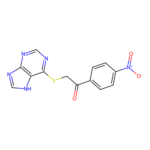 1-(4-nitrophenyl)-2-(7H-purin-6-ylsulfanyl)ethanone structure