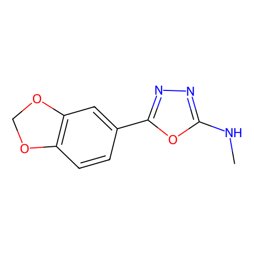1,3,4-Oxadiazol-2-amine, 5-(1,3-benzodioxol-5-yl)-N-methyl- structure