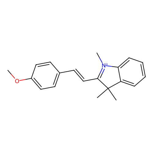 3H-Indolium, 2-[2-(4-methoxyphenyl)ethenyl]-1,3,3-trimethyl- structure