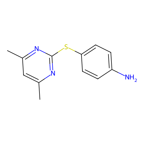 4-((4,6-Dimethylpyrimidin-2-yl)thio)aniline structure