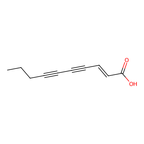 2-Decene-4,6-diynoic acid, (E)- structure