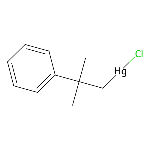 2-Methyl-2-phenylpropylmercuric chloride structure