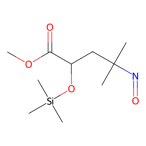 Methyl 4-methyl-4-nitroso-2-trimethylsiloxy-pentanoate structure