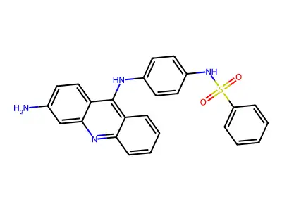 N-(4-((3-Amino-9-acridinyl)amino)phenyl)benzenesulfonamide structure