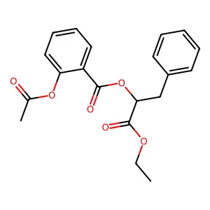 Benzenepropanoic acid, alpha-((2-(acetyloxy)benzoyl)oxy)-, ethyl ester, (S)- structure