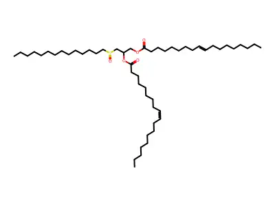 (2-Octadec-9-enoyloxy-3-tetradecylsulfinylpropyl) octadec-9-enoate structure