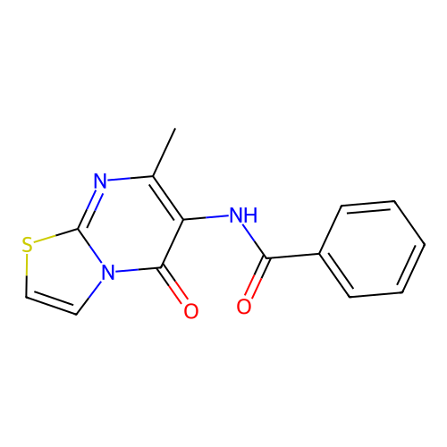 N-{7-methyl-5-oxo-5H-[1,3]thiazolo[3,2-a]pyrimidin-6-yl}benzamide structure