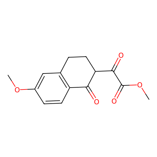 Methyl(6-methoxy-1-oxo-1,2,3,4-tetrahydronaphthalen-2-yl)(oxo)acetate structure