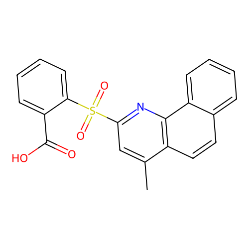 2-(4-Methylbenzo[h]quinolin-2-yl)sulfonylbenzoic acid structure