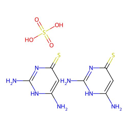 2,4-Diamino-6-mercaptopyrimidine hemisulfate structure