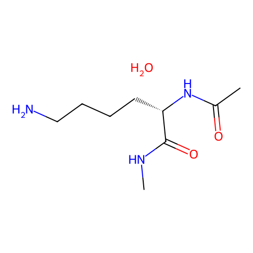 (S)-2-Acetamido-6-amino-N-methylhexanamide hydrate structure