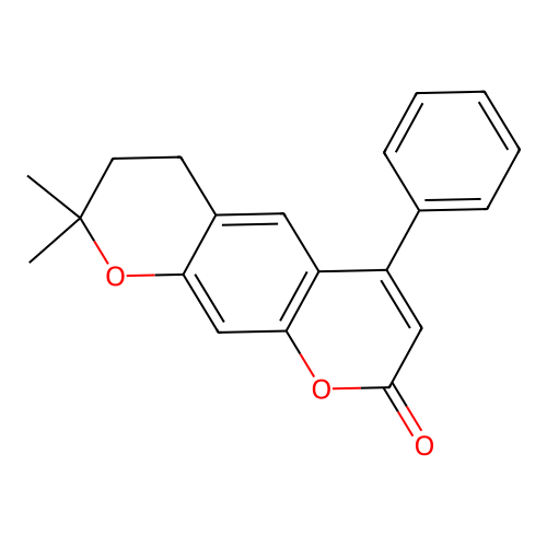 8,8-Dimethyl-4-phenyl-7,8-dihydro-2H,6H-pyrano[3,2-g]chromen-2-one structure