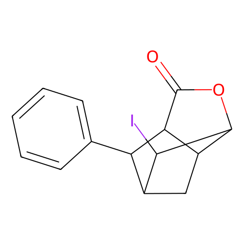 3,5-Methano-2H-cyclopenta[b]furan-2-one, hexahydro-6-iodo-7-phenyl- structure