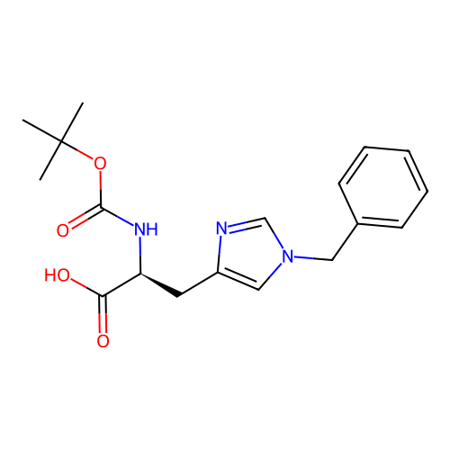 N-[(1,1-Dimethylethoxy)carbonyl]-1-(phenylmethyl)-L-histidine structure