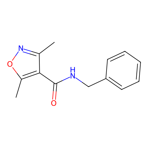 N-benzyl-3,5-dimethyl-4-isoxazolecarboxamide structure