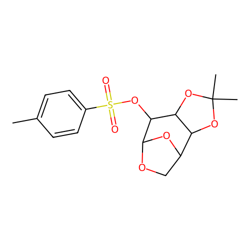 1,6-Anhydro-3,4-O-isopropylidene-2-tosyl-D-galactose structure