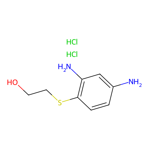 2-((2,4-Diaminophenyl)thio)ethanol dihydrochloride structure