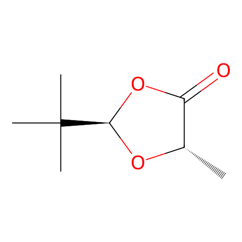 (2R,5S)-2-tert-butyl-5-methyl-1,3-dioxolan-4-one structure