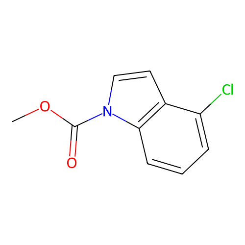 Indole-1-carboxylic acid, 4-chloro-, methyl ester structure