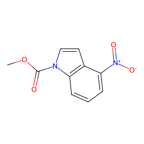 Indole-1-carboxylic acid, 4-nitro-, methyl ester structure