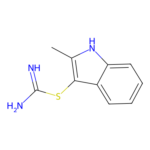 (2-methyl-1H-indol-3-yl) carbamimidothioate structure
