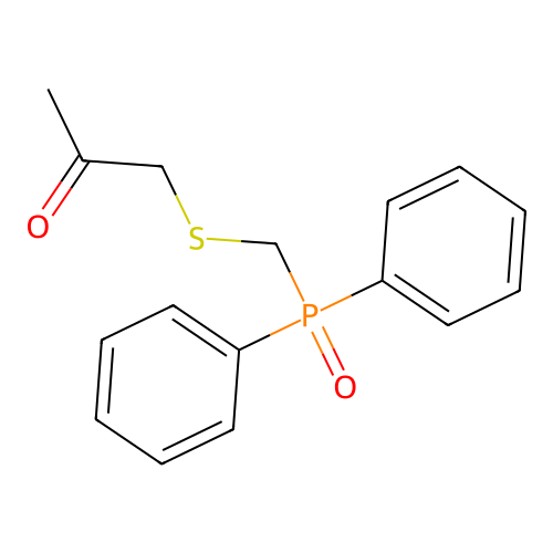 1-(Diphenylphosphorylmethylsulfanyl)propan-2-one structure