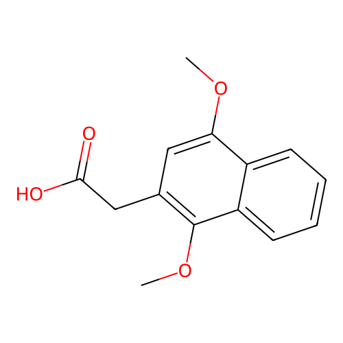 (1,4-Dimethoxynaphthalen-2-yl)acetic acid structure