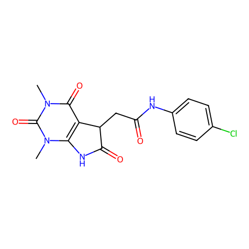 N-(4-chlorophenyl)-2-(1,3-dimethyl-2,4,6-trioxo-2,3,4,5,6,7-hexahydro-1H-pyrrolo[2,3-d]pyrimidin-5-yl)acetamide structure