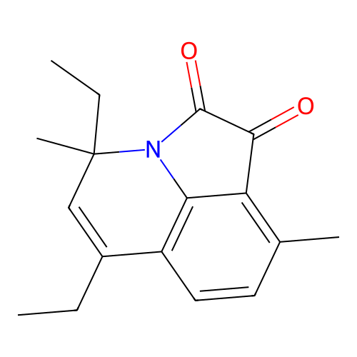 4,6-diethyl-4,9-dimethyl-4H-pyrrolo[3,2,1-ij]quinoline-1,2-dione structure
