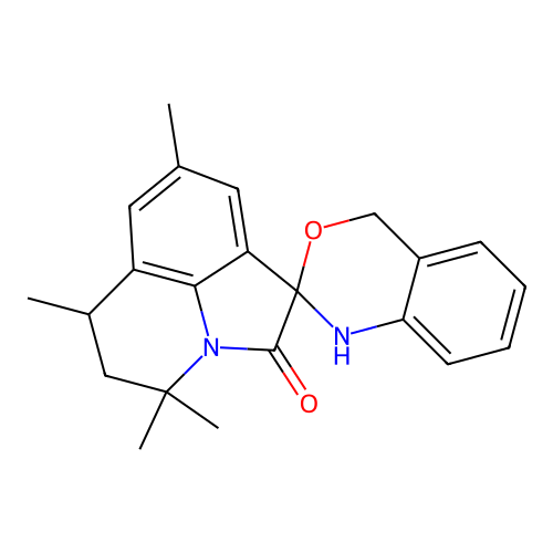 4',4',6',8'-tetramethyl-1,4,5',6'-tetrahydro-4'H-spiro[3,1-benzoxazine-2,1'-pyrrolo[3,2,1-ij]quinolin]-2'-one structure