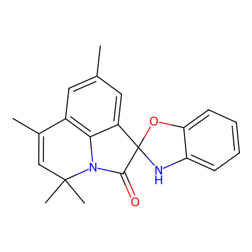 4',4',6',8'-tetramethyl-3H,4'H-spiro[1,3-benzoxazole-2,1'-pyrrolo[3,2,1-ij]quinolin]-2'-one structure