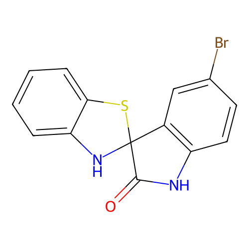 5'-bromo-3H-spiro[1,3-benzothiazole-2,3'-indol]-2'(1'H)-one structure