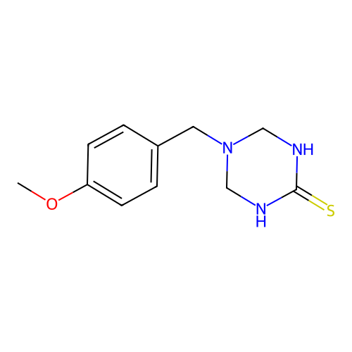 5-(4-Methoxybenzyl)-1,4,5,6-tetrahydro-1,3,5-triazine-2-thiol structure