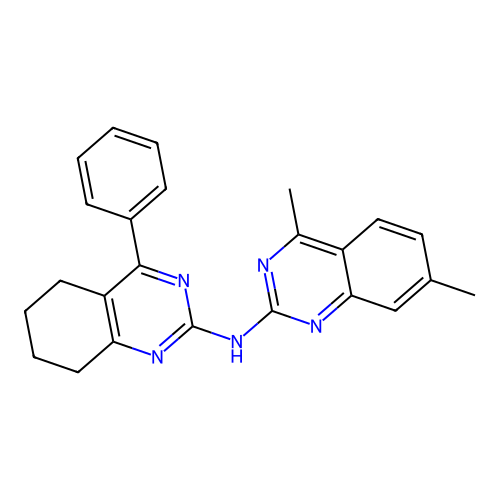 4,7-dimethyl-N-(4-phenyl-5,6,7,8-tetrahydroquinazolin-2-yl)quinazolin-2-amine structure