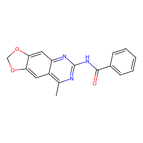 N-(8-Methyl-[1,3]dioxolo[4,5-g]quinazolin-6-yl)-benzamide structure