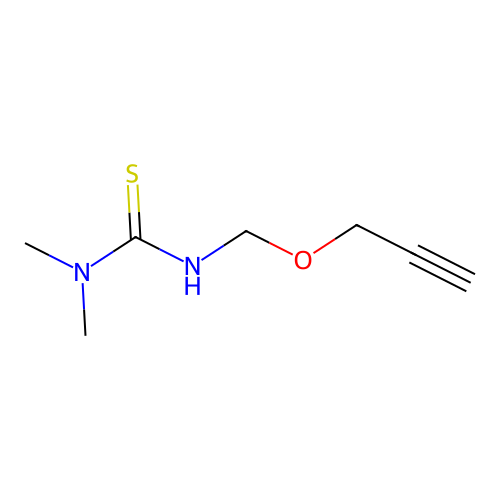 (Dimethylamino)[(prop-2-ynyloxymethyl)amino]methane-1-thione structure