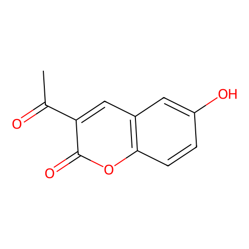 3-acetyl-6-hydroxy-2H-1-benzopyran-2-one structure