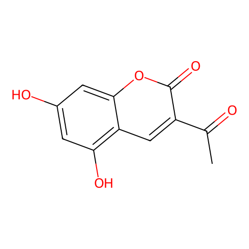 3-Acetyl-5,7-dihydroxy-2H-chromen-2-one structure