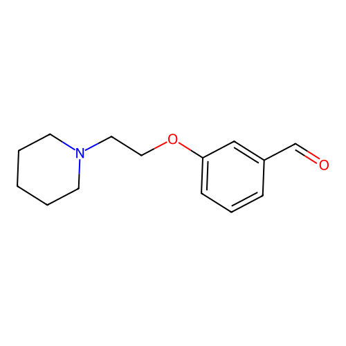 3-[2-(Piperidin-1-yl)ethoxy]benzaldehyde structure