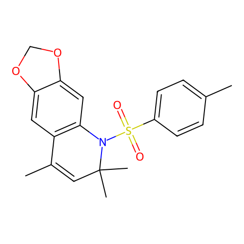 6,6,8-trimethyl-5-[(4-methylphenyl)sulfonyl]-5,6-dihydro[1,3]dioxolo[4,5-g]quinoline structure